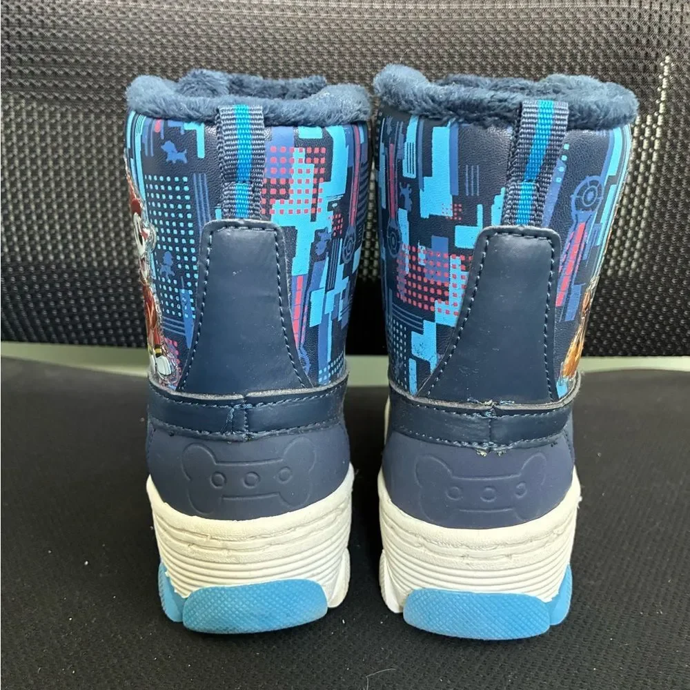 Kids Toddlers Blue Paw Patrol Winter Snow Boots Sz 7
